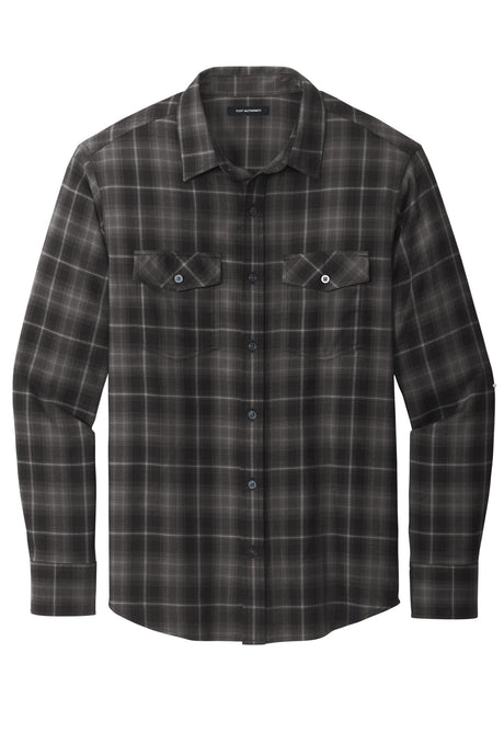 Port Authority Long Sleeve Ombre Plaid Shirt. W672 Port Authority