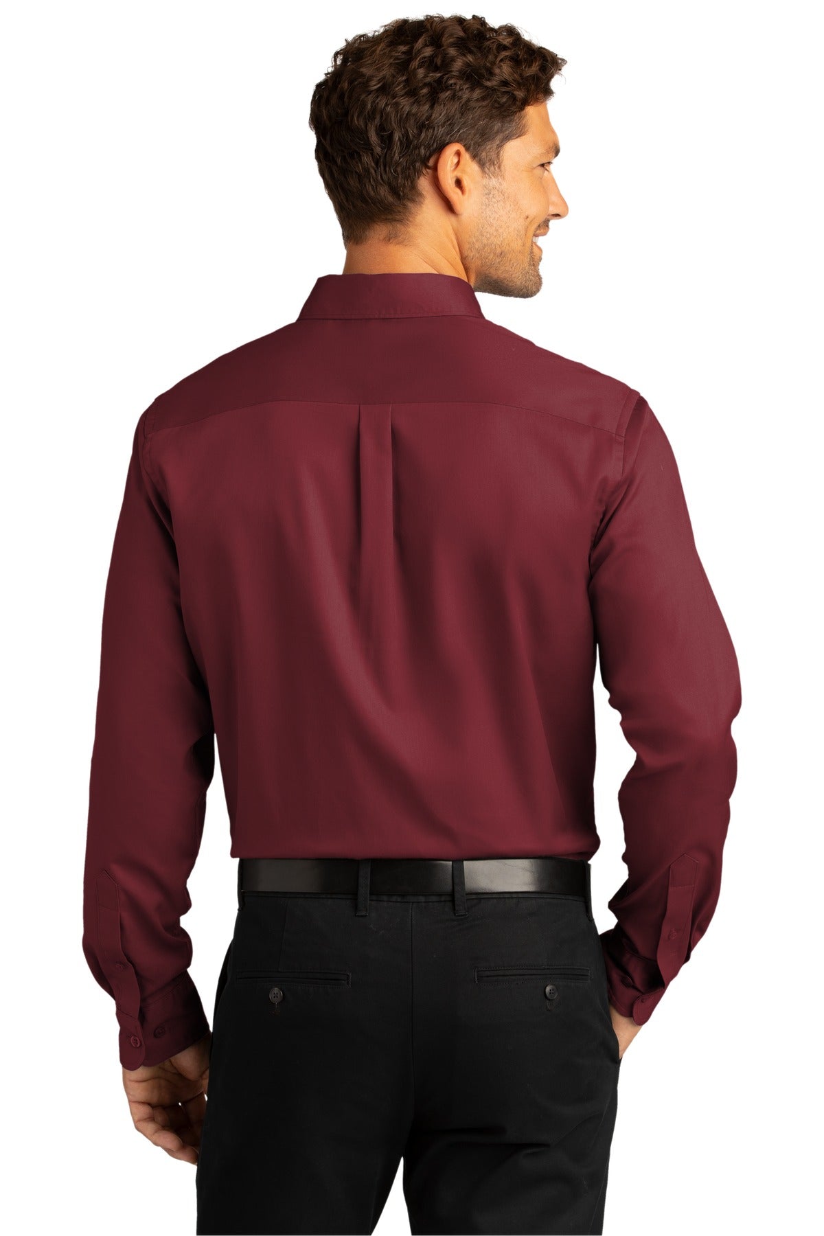 Port Authority Men's Long Sleeve SuperPro React Twill Shirt. W808 1 of 2