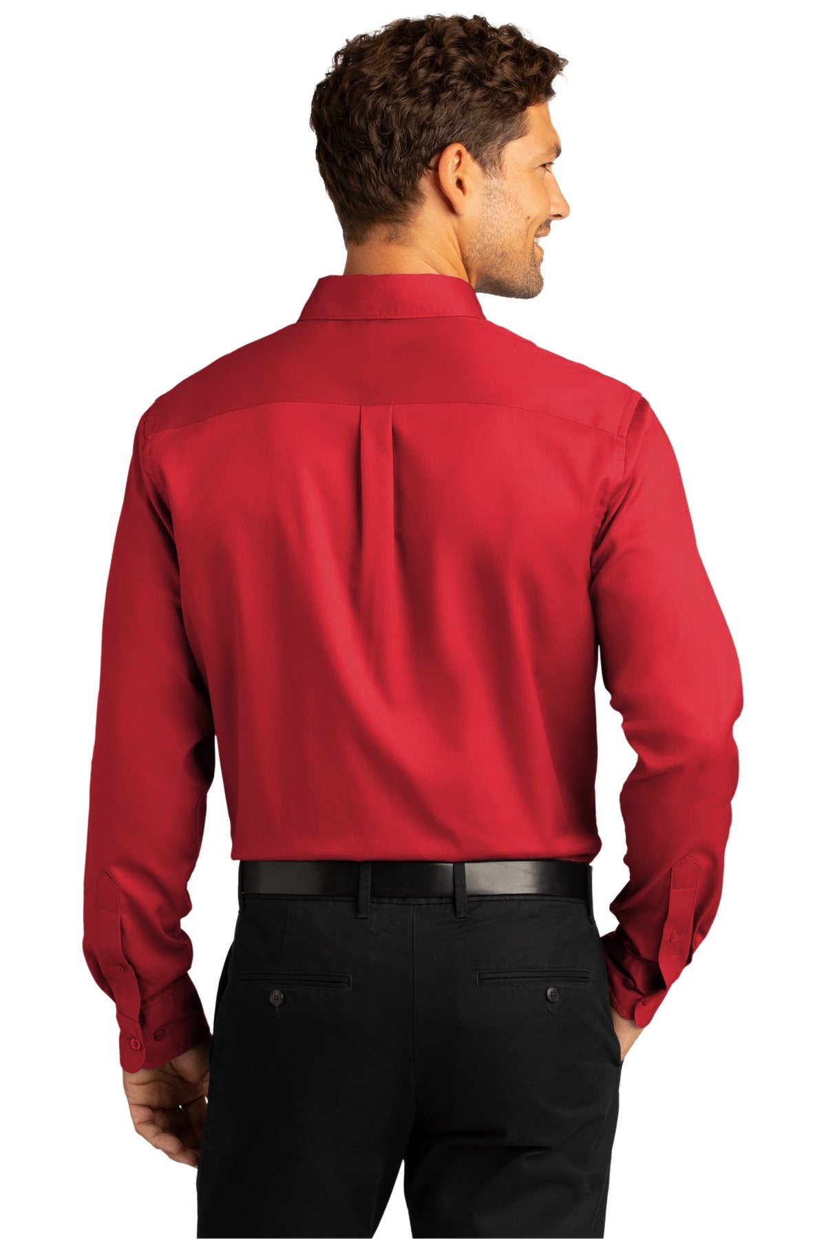 Port Authority Men's Long Sleeve SuperPro React Twill Shirt. W808 1 of 2