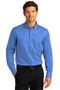 Port Authority Men's Long Sleeve SuperPro React Twill Shirt. W808 1 of 2