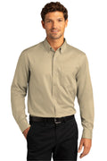 Port Authority Men's Long Sleeve SuperPro React Twill Shirt. W808 1 of 2