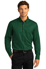 Port Authority Men's Long Sleeve SuperPro React Twill Shirt. W808 1 of 2