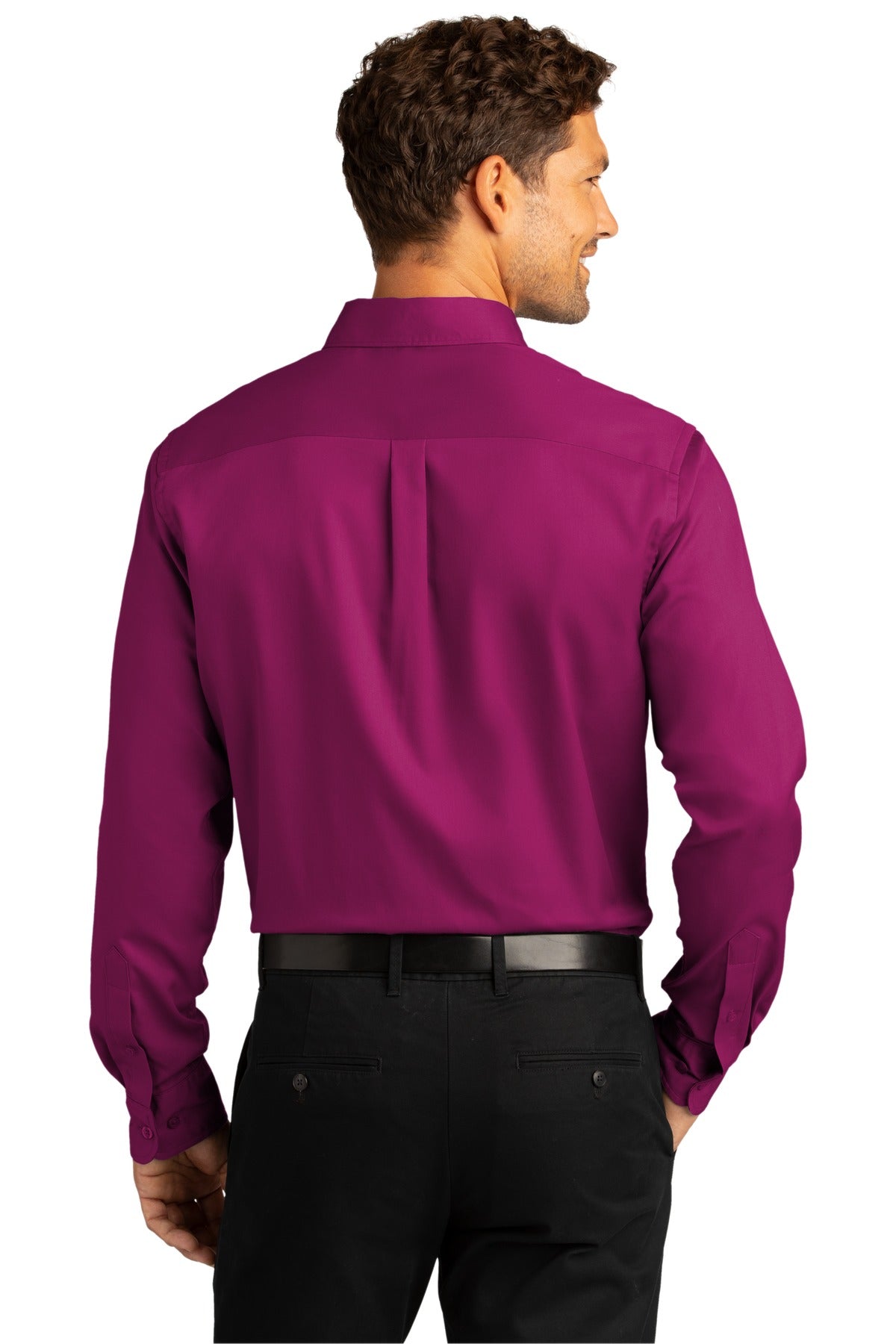 Port Authority Men's Long Sleeve SuperPro React Twill Shirt. W808 1 of 2