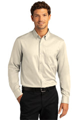 Port Authority Men's Long Sleeve SuperPro React Twill Shirt. W808 1 of 2