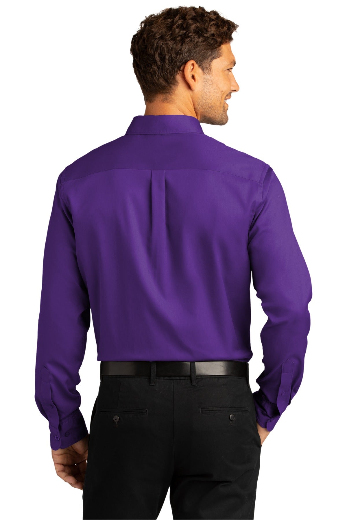 Port Authority Long Sleeve SuperPro React Twill Shirt. W808 2 of 2