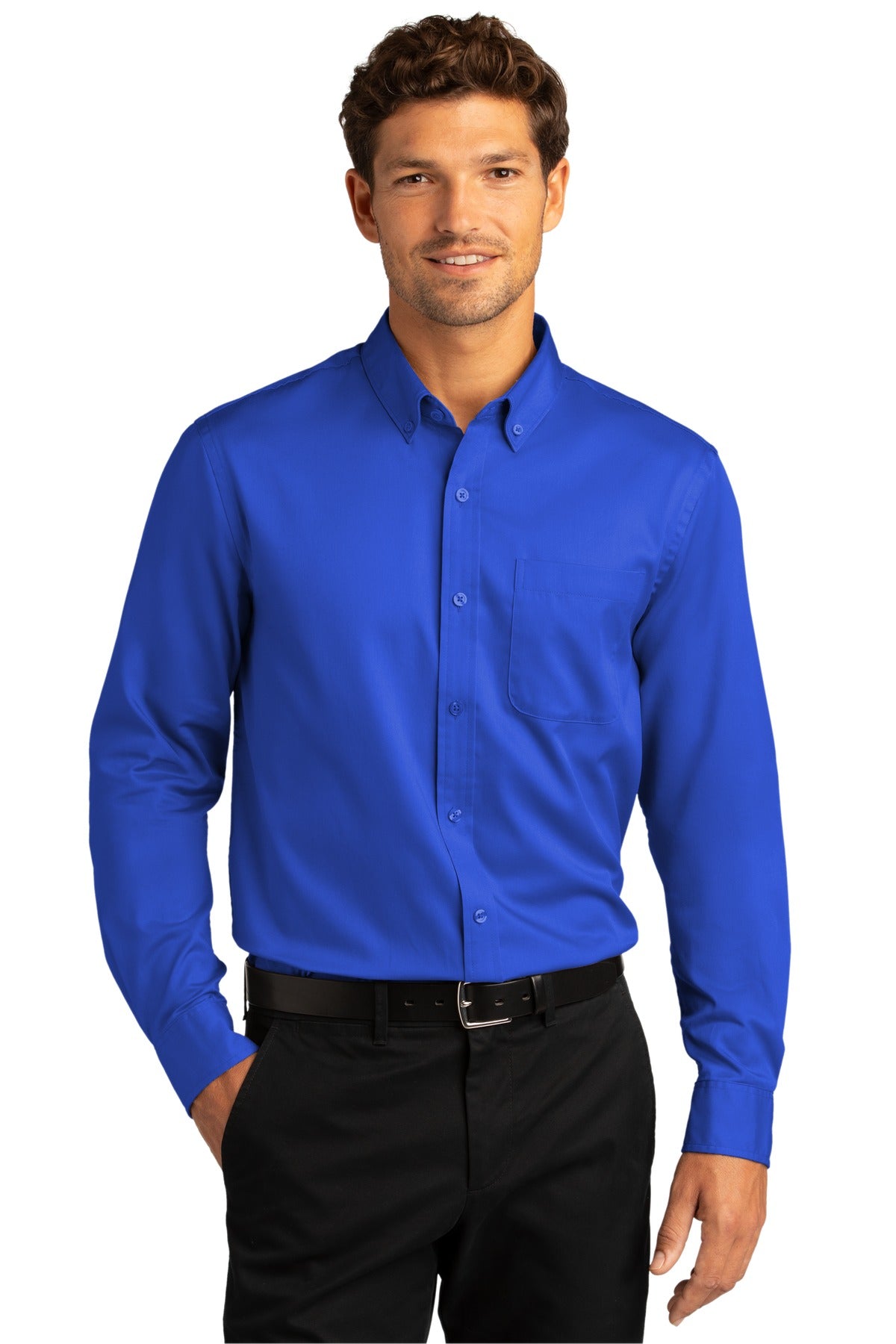 Port Authority Long Sleeve SuperPro React Twill Shirt. W808 2 of 2