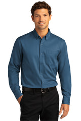 Port Authority Long Sleeve SuperPro React Twill Shirt. W808 2 of 2