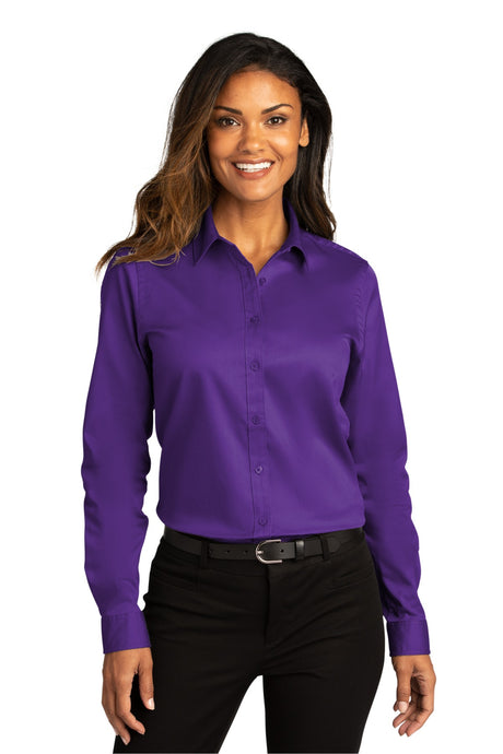 Port Authority Ladies Long Sleeve SuperPro ReactTwill Shirt. LW808 Port Authority