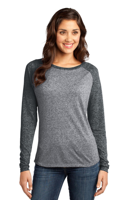 District - Juniors Microburn Long Sleeve Raglan Tee. DT262 District