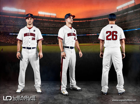 Custom Elite Tackle Twill Full Button Baseball Jersey League Outfitters