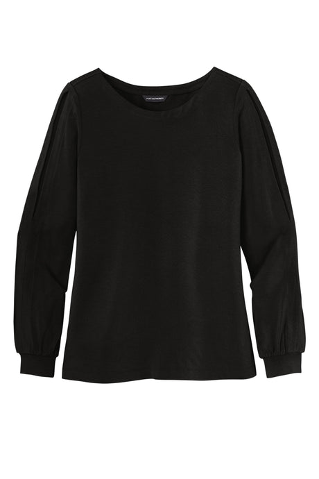 Port Authority Ladies Luxe Knit Jewel Neck Top. LK5600 Port Authority