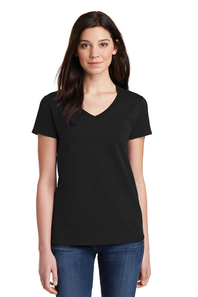 Gildan Women's Heavy Cotton 100% Cotton V-Neck T-Shirt 5V00L