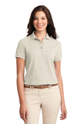 Port Authority Women's Silk Touch Polo.  L500 2 of 4