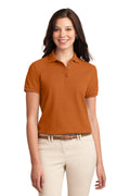 Port Authority Women's Silk Touch Polo.  L500 2 of 4