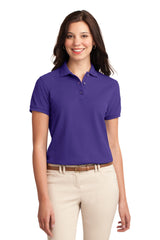 Port Authority Women's Silk Touch Polo.  L500 2 of 4