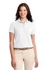 Port Authority Women's Silk Touch Polo.  L500 2 of 4