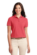 Port Authority Women's Silk Touch Polo.  L500 2 of 4