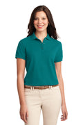 Port Authority Women's Silk Touch Polo.  L500 2 of 4