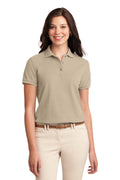 Port Authority Women's Silk Touch Polo.  L500 3 of 4