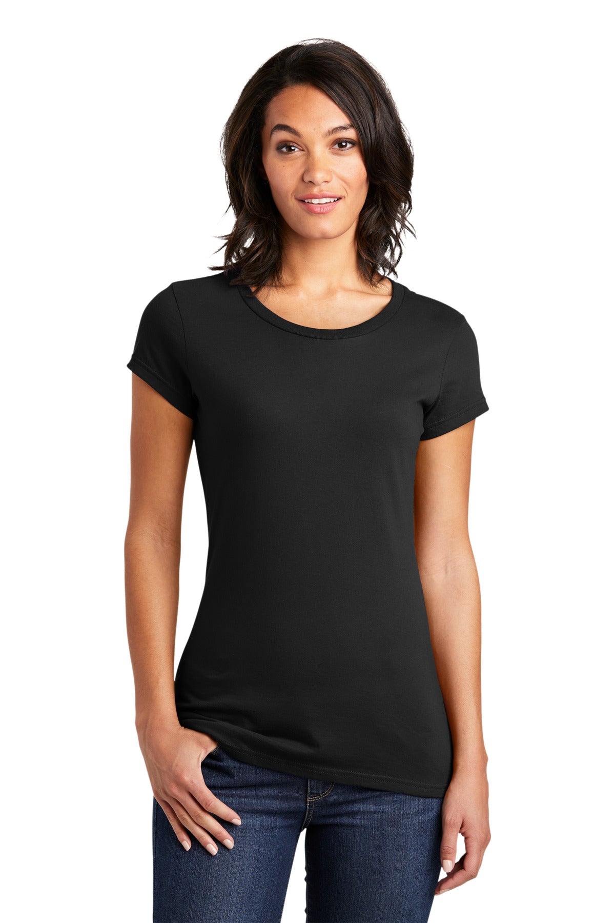 District Women's Fitted Very Important Tee. DT6001 1 of 3 District