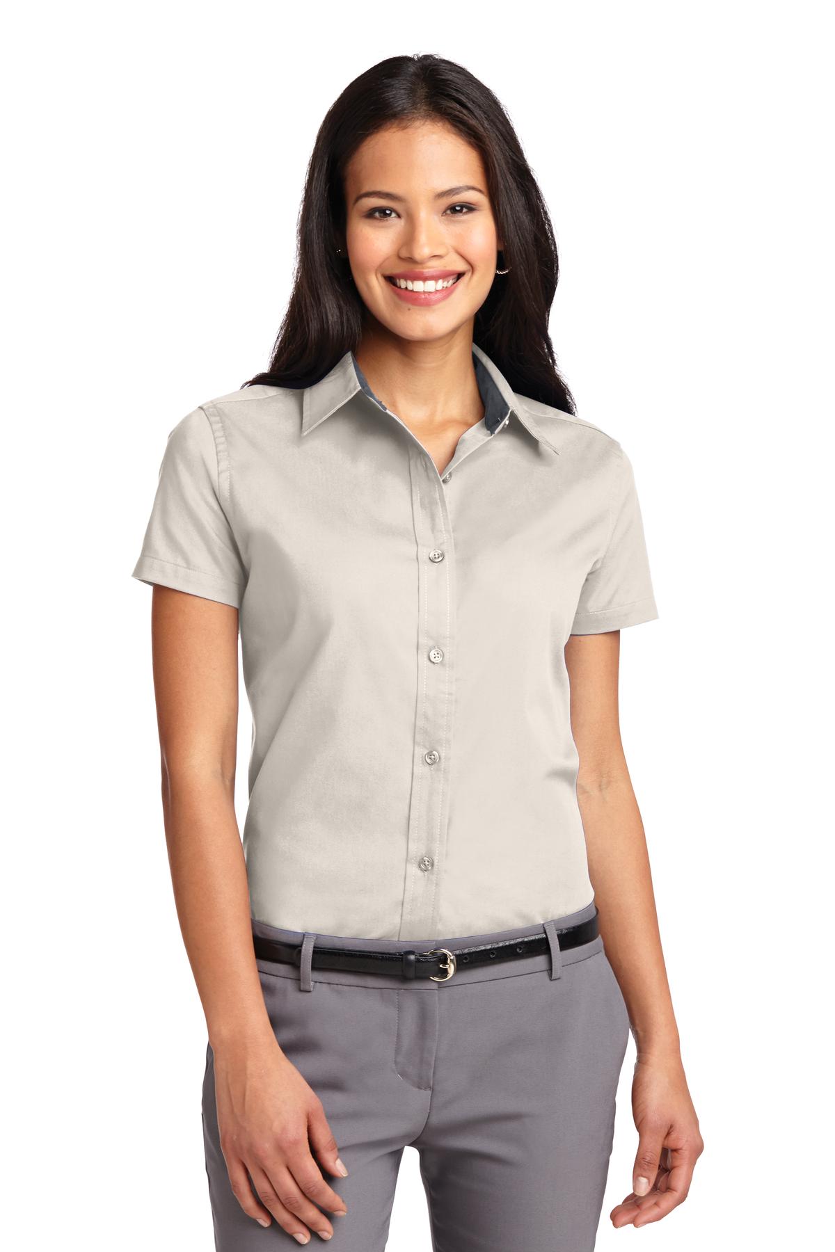 Port Authority Women's Short Sleeve Easy Care Shirt.  L508 1 of 3