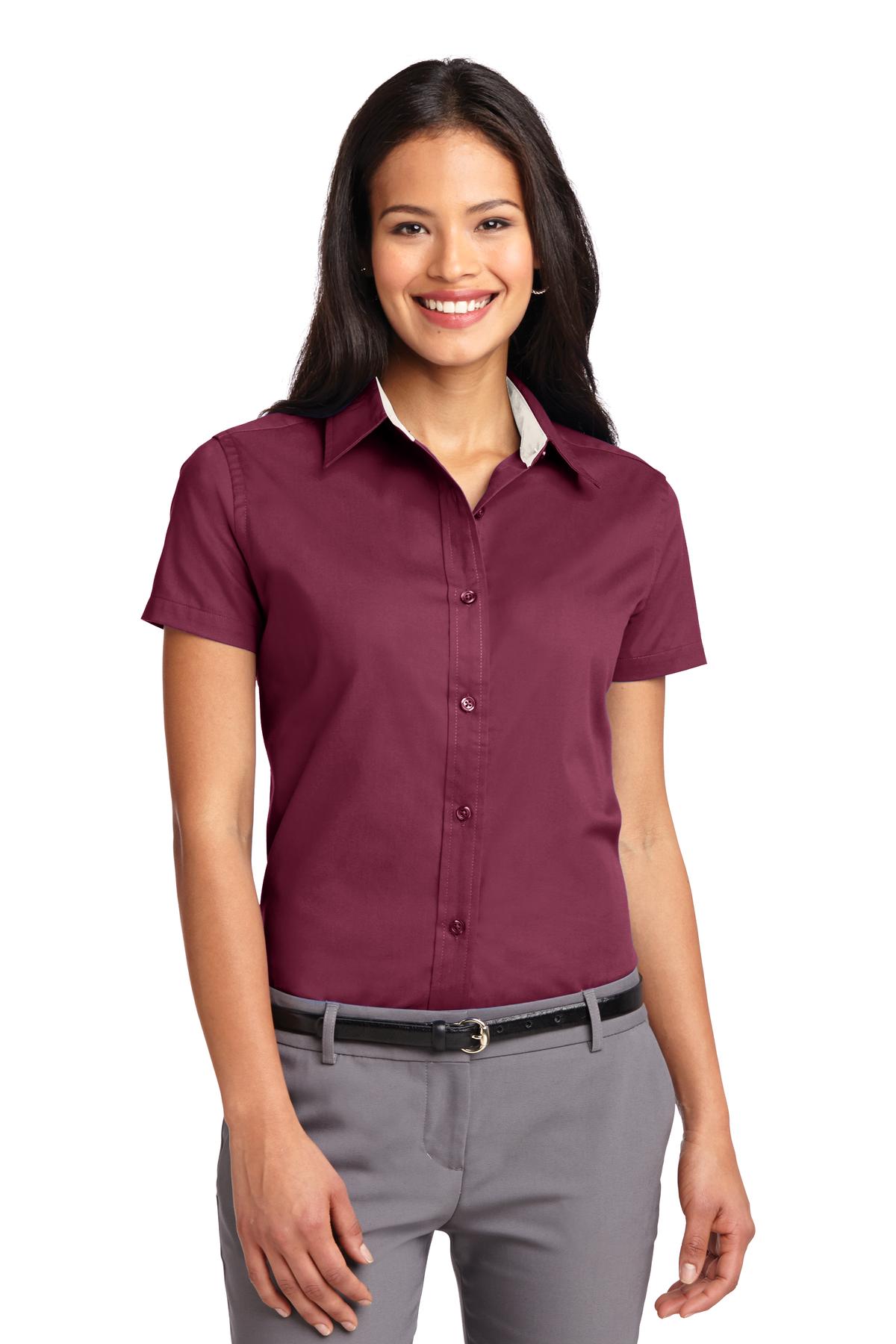 Port Authority Women's Short Sleeve Easy Care Shirt.  L508 1 of 3