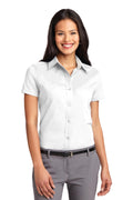 Port Authority Women's Short Sleeve Easy Care Shirt. L508 2 of 3 Womens Apparel Shirts & Tops