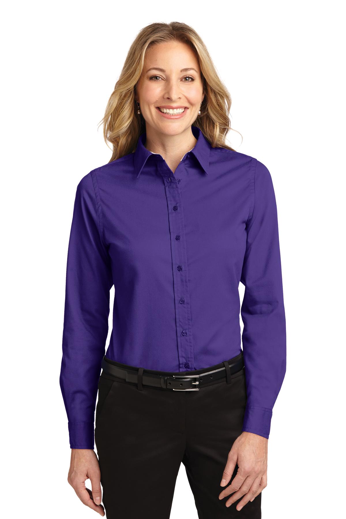Port Authority Women's Long Sleeve Easy Care Shirt.  L608 2 of 3