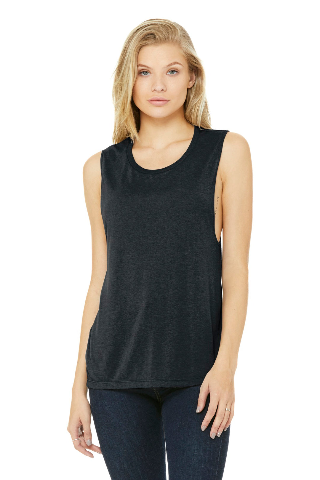 BELLA+CANVAS Women's Flowy Scoop Muscle Tank. BC8803 2 of 2 Bella + Canvas