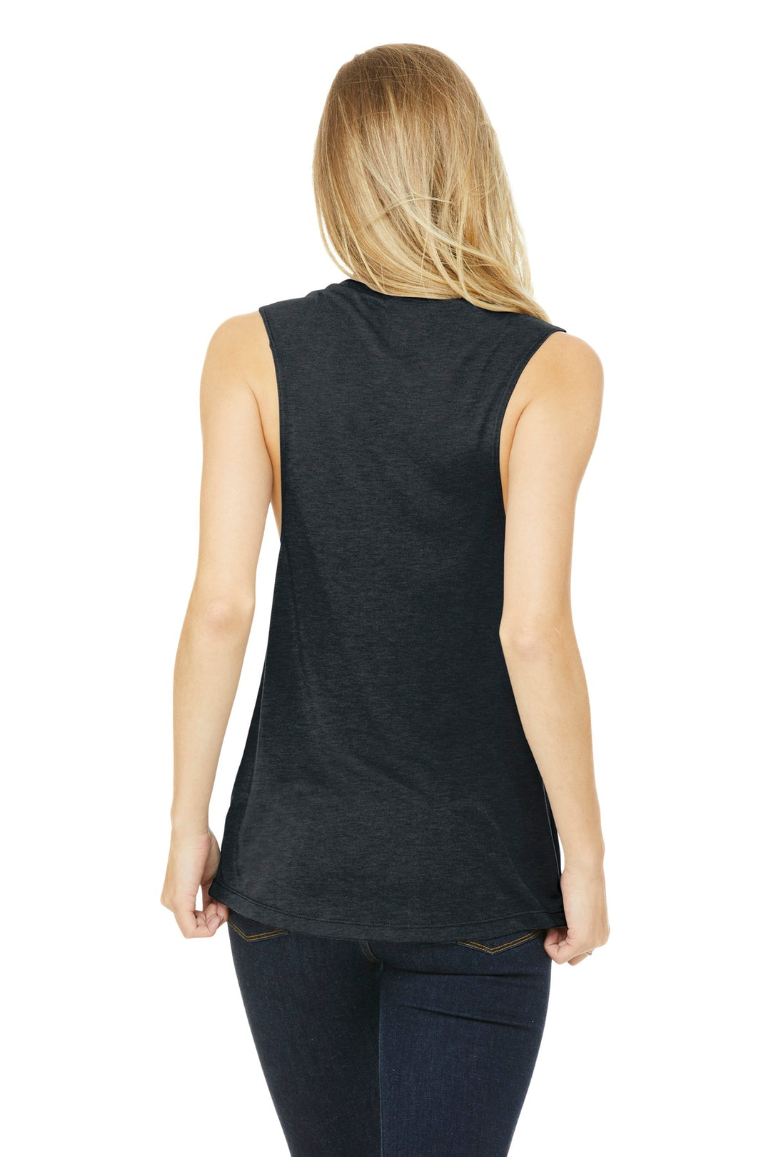 BELLA+CANVAS Women's Flowy Scoop Muscle Tank. BC8803 2 of 2 Bella + Canvas