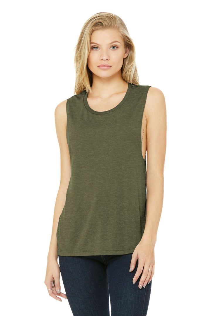 BELLA+CANVAS Women's Flowy Scoop Muscle Tank. BC8803 2 of 2 Bella + Canvas