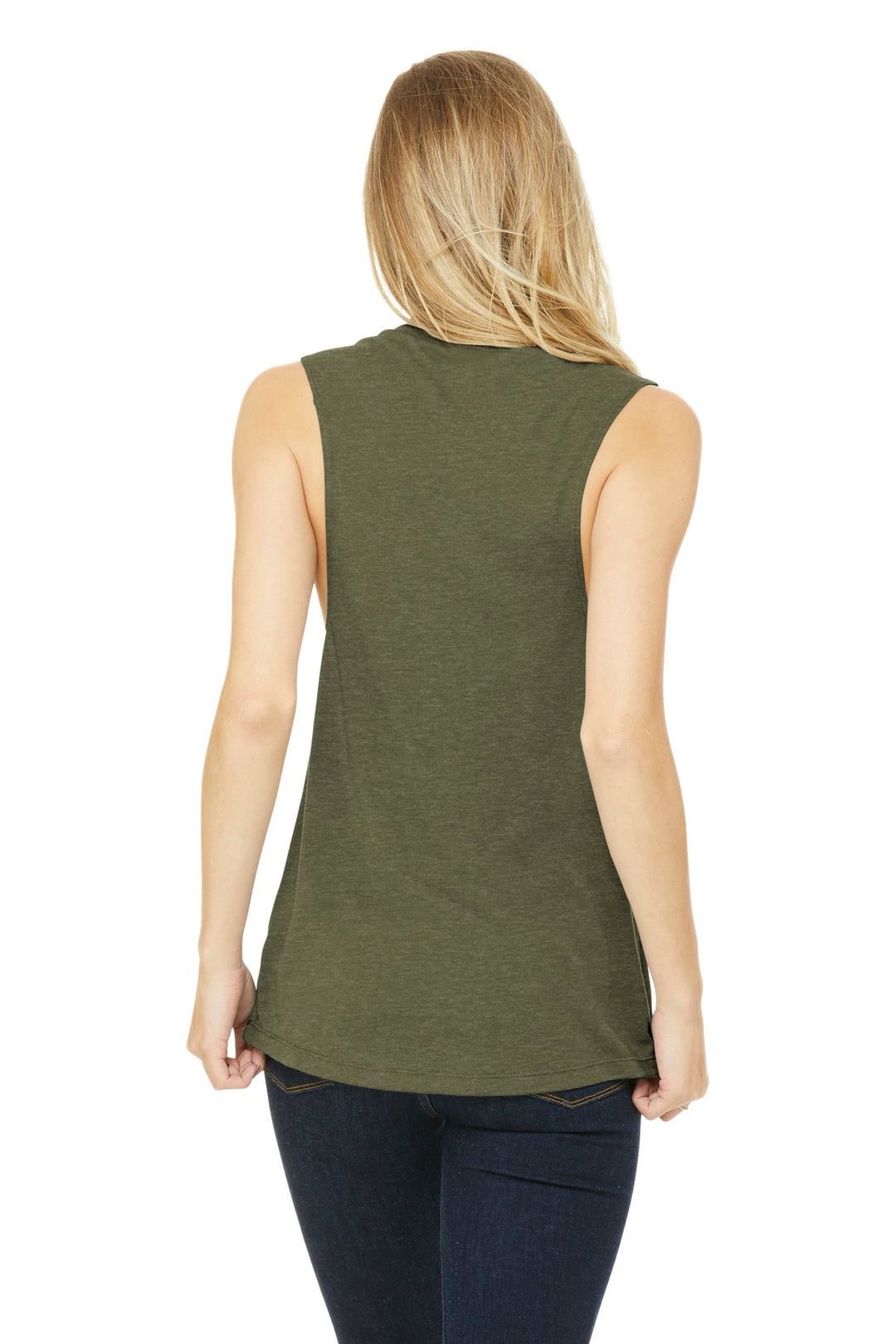BELLA+CANVAS Women's Flowy Scoop Muscle Tank. BC8803 2 of 2 Bella + Canvas