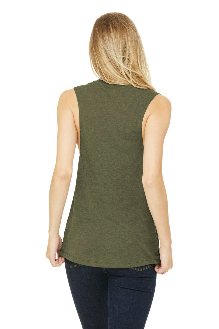 BELLA+CANVAS Women's Flowy Scoop Muscle Tank. BC8803 2 of 2 Bella + Canvas