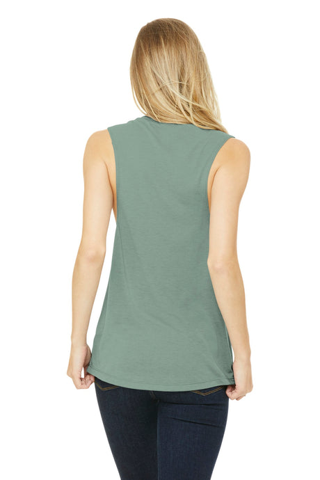 BELLA+CANVAS Women's Flowy Scoop Muscle Tank. BC8803 2 of 2 Bella + Canvas