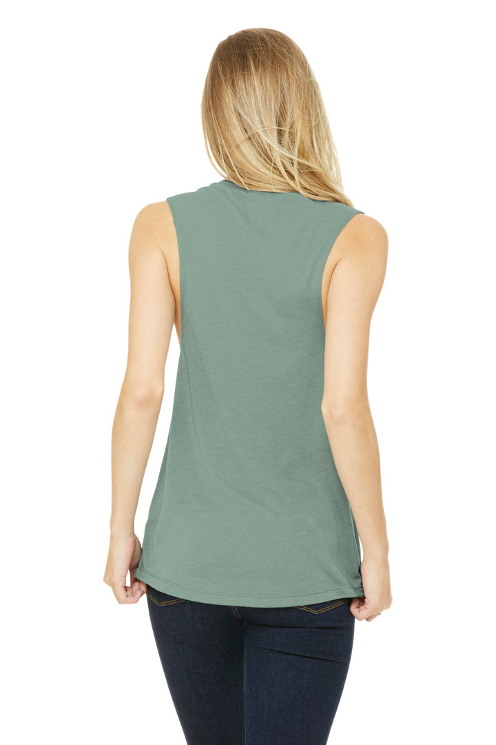 BELLA+CANVAS Women's Flowy Scoop Muscle Tank. BC8803 2 of 2 Bella + Canvas