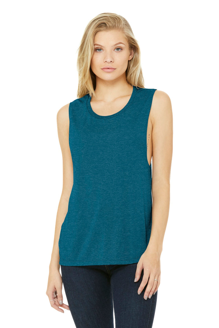 BELLA+CANVAS Women's Flowy Scoop Muscle Tank. BC8803 2 of 2 Bella + Canvas