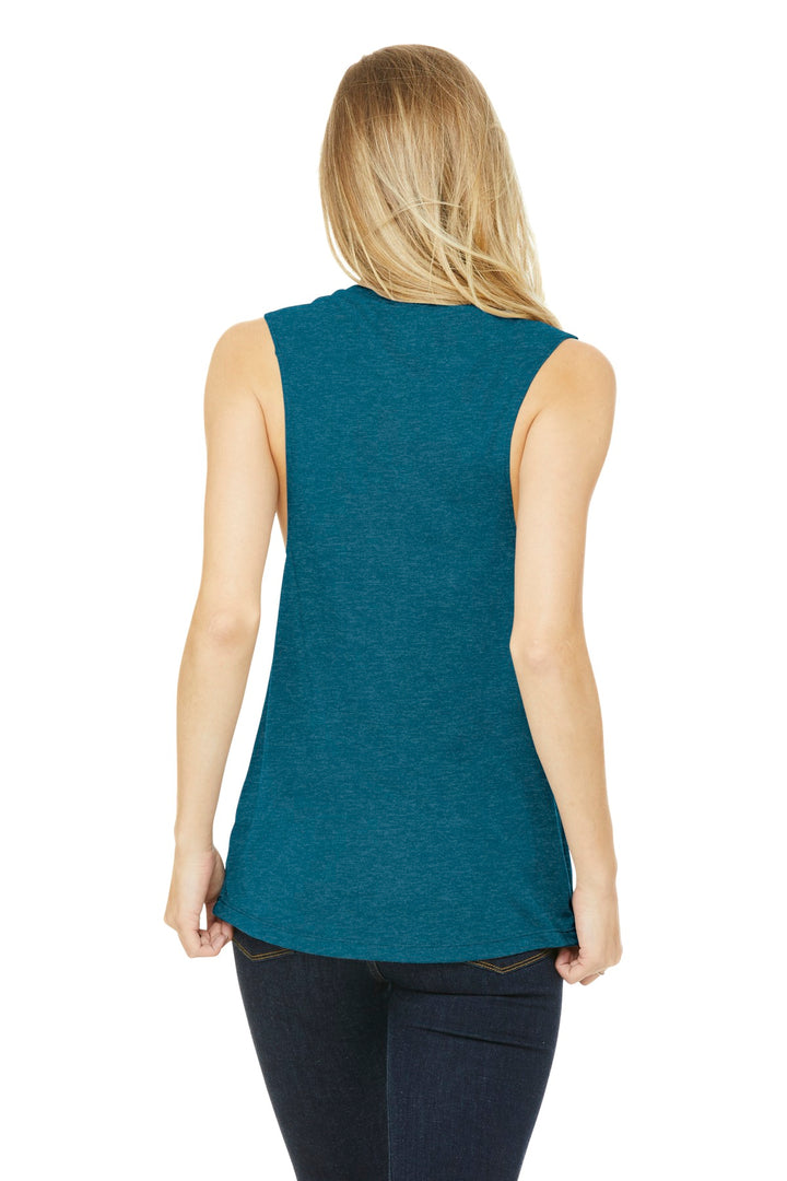 BELLA+CANVAS Women's Flowy Scoop Muscle Tank. BC8803 2 of 2 Bella + Canvas