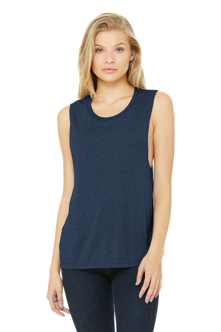 BELLA+CANVAS Women's Flowy Scoop Muscle Tank. BC8803 2 of 2 Bella + Canvas
