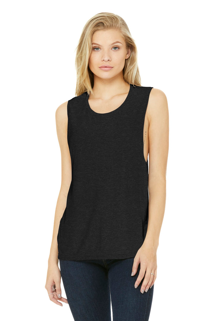 BELLA+CANVAS Women's Flowy Scoop Muscle Tank. BC8803 2 of 2 Bella + Canvas