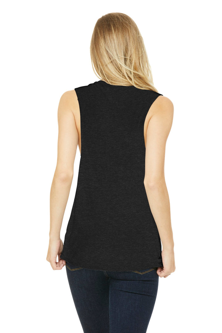 BELLA+CANVAS Women's Flowy Scoop Muscle Tank. BC8803 2 of 2 Bella + Canvas