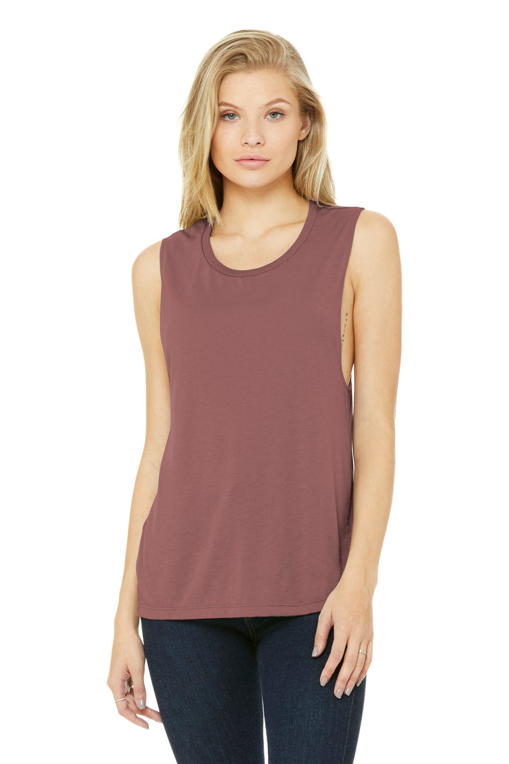 BELLA+CANVAS Women's Flowy Scoop Muscle Tank. BC8803 2 of 2 Bella + Canvas