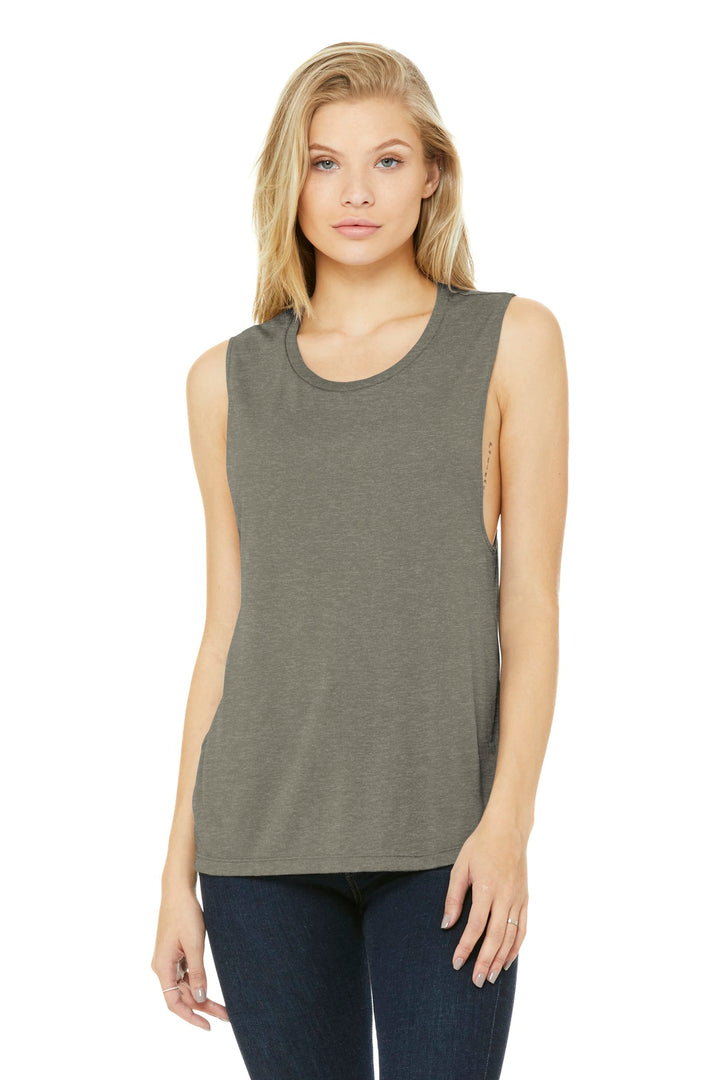 BELLA+CANVAS Women's Flowy Scoop Muscle Tank. BC8803 2 of 2 Bella + Canvas
