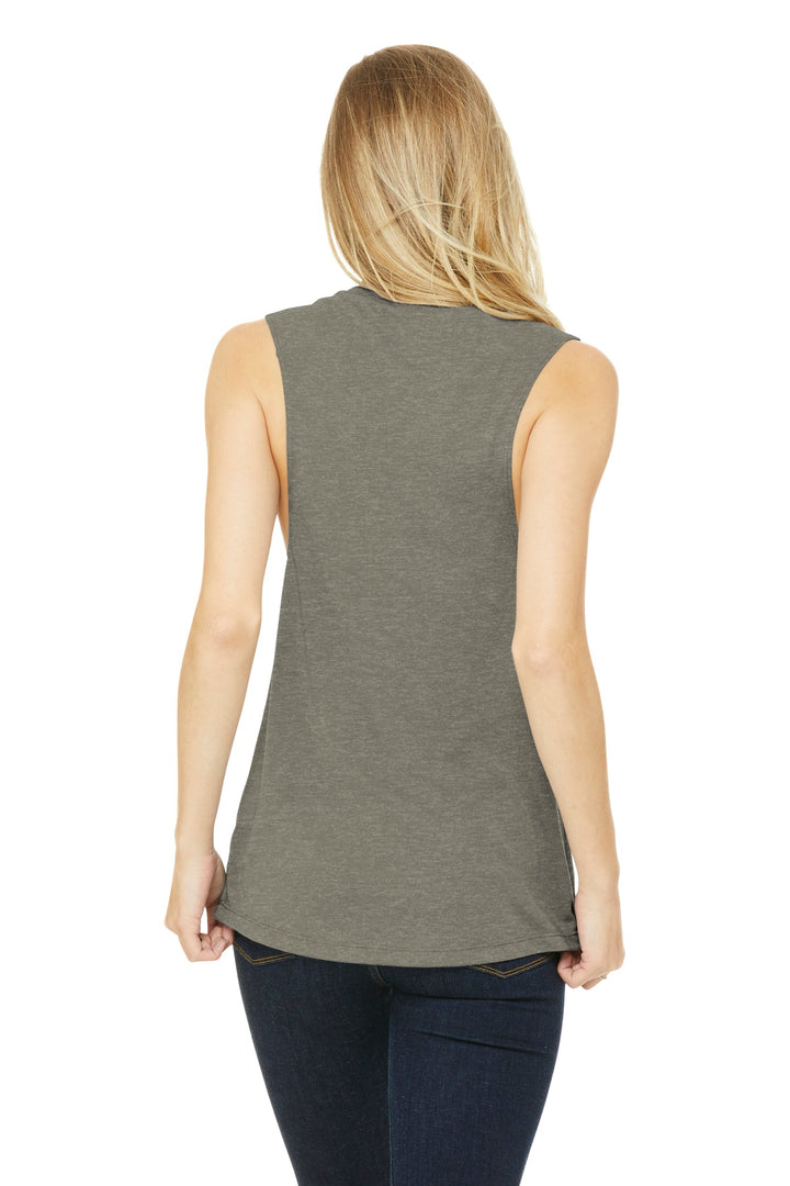 BELLA+CANVAS Women's Flowy Scoop Muscle Tank. BC8803 2 of 2 Bella + Canvas
