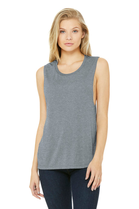 BELLA+CANVAS Women's Flowy Scoop Muscle Tank. BC8803 2 of 2 Bella + Canvas
