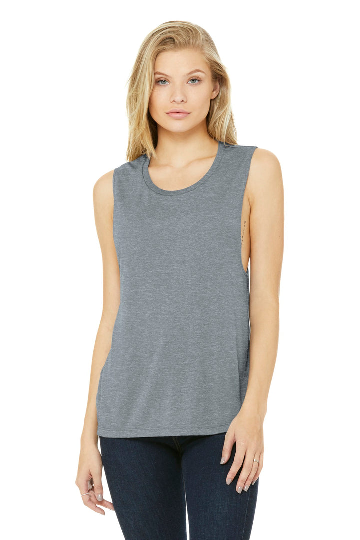 BELLA+CANVAS Women's Flowy Scoop Muscle Tank. BC8803 2 of 2 Bella + Canvas