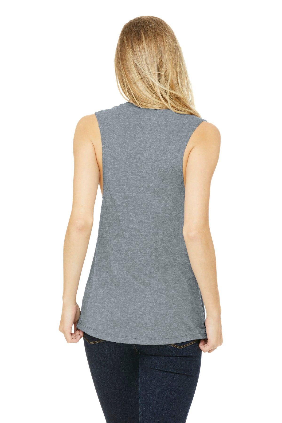 BELLA+CANVAS Women's Flowy Scoop Muscle Tank. BC8803 2 of 2 Bella + Canvas