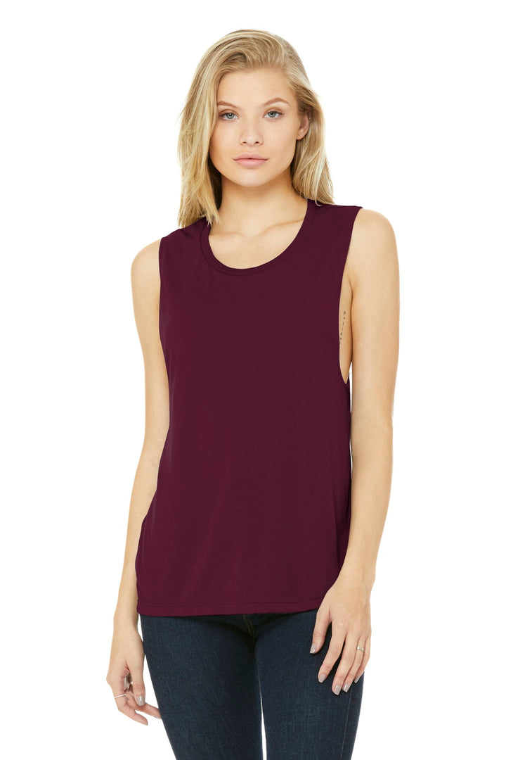 BELLA+CANVAS Women's Flowy Scoop Muscle Tank. BC8803 2 of 2 Bella + Canvas