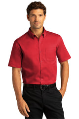 Port Authority Men's Short Sleeve SuperPro React Twill Shirt. W809 1 of 2