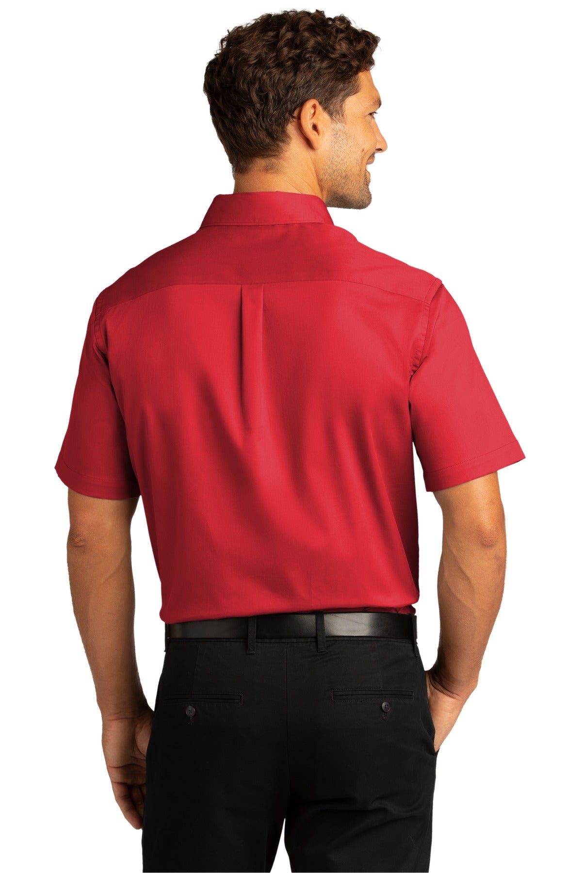 Port Authority Men's Short Sleeve SuperPro React Twill Shirt. W809 1 of 2