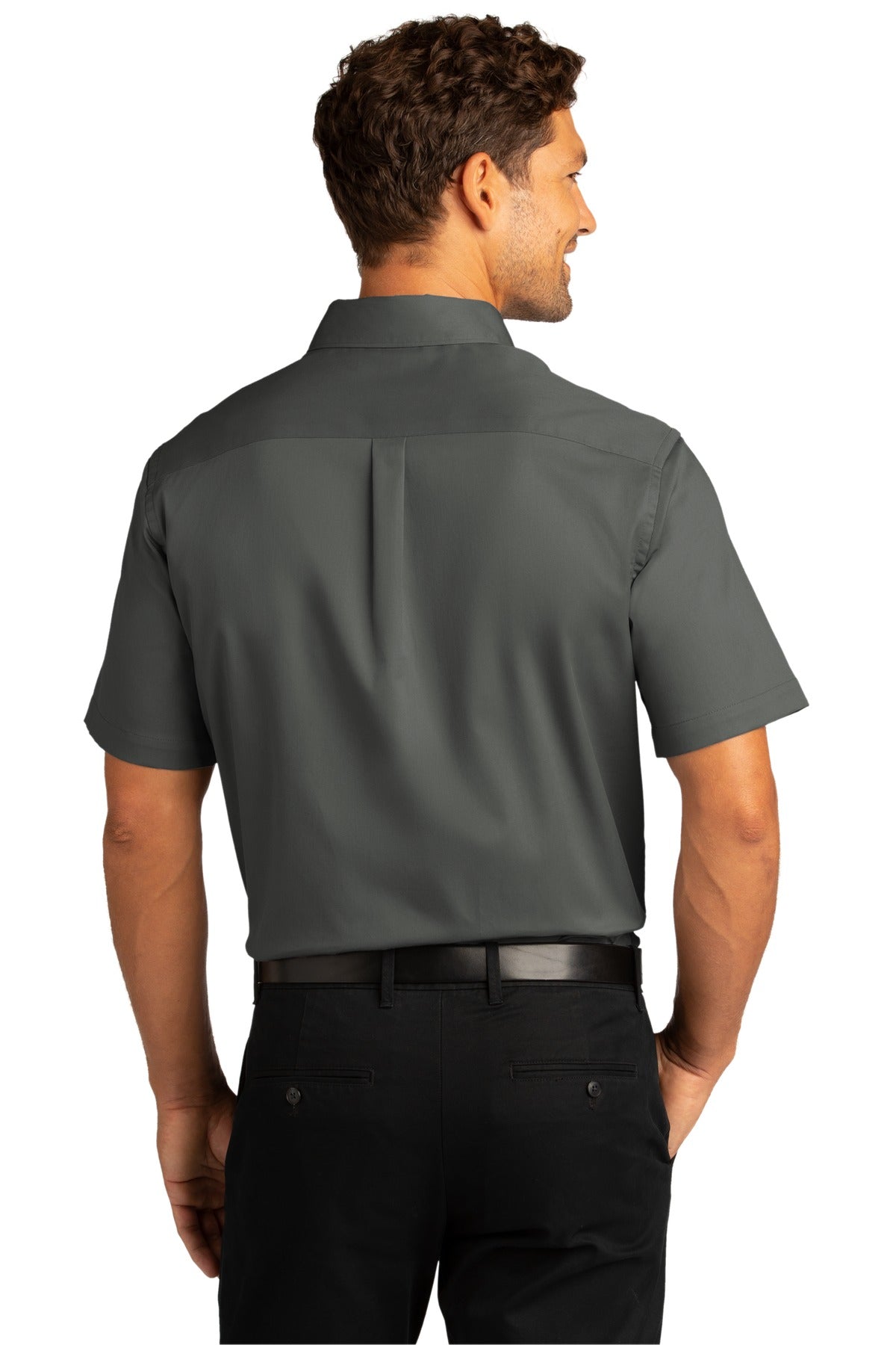 Port Authority Men's Short Sleeve SuperPro React Twill Shirt. W809 1 of 2